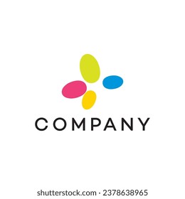 Abstract butterfly colorful  logo design ideas royalty free image template 