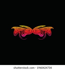 mariposa abstracta con vector de logotipo de líneas dinámicas. icono de ola tecnológica