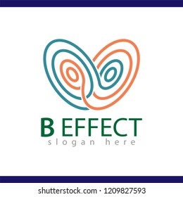 Abstract Butterfly Effect Logo Icon Vector Element. Butterfly logo template