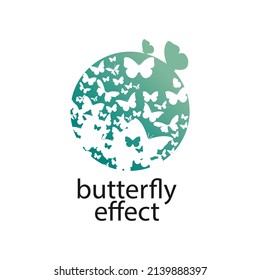 Abstract abstract butterfly effect logo icon vector element. Butterfly logo template