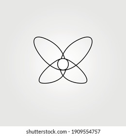 abstract butterfly with eye creative logo vector minimal illustration design