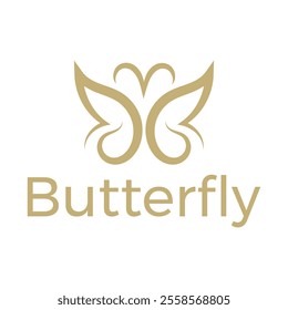 abstract butterfly flat minimalist logo design