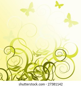 abstract butterfly floral background