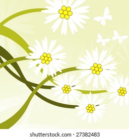 abstract butterfly floral background