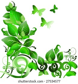 abstract butterfly floral background