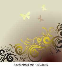 abstract butterfly floral background