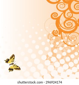 abstract butterfly floral background