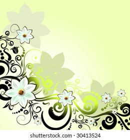 abstract butterfly floral background