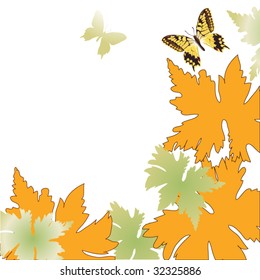 abstract butterfly floral background