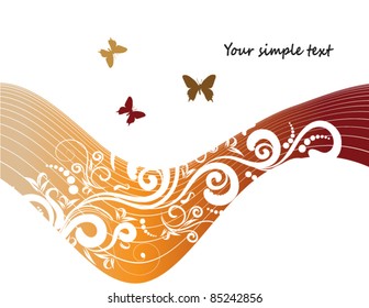 abstract butterfly floral background
