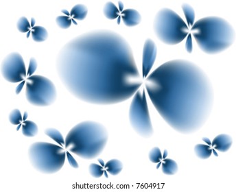 Abstract butterfly flower vector illustration