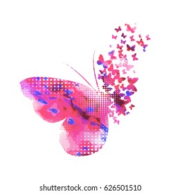 Abstract butterfly of flowers. Vector