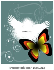 abstract butterfly frame