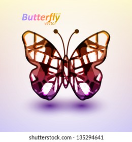 Abstract butterfly, futuristic colorful vector illustration eps10