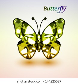 Abstract butterfly, futuristic colorful vector illustration eps10