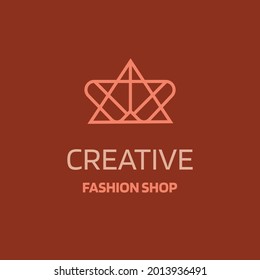 Abstract butterfly geometric icon plus letter A
