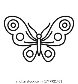 Abstract butterfly icon. Outline abstract butterfly vector icon for web design isolated on white background