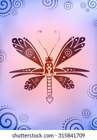 ilustración de mariposa abstracta