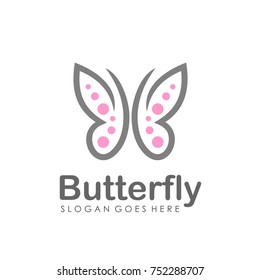 Abstract Butterfly illustration  logo design  template vector