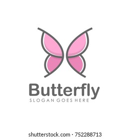 Abstract Butterfly illustration  logo design  template vector