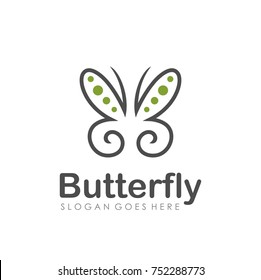 Abstract Butterfly illustration  logo design  template vector