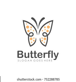 Abstract Butterfly illustration  logo design  template vector