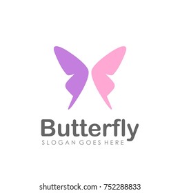 Abstract Butterfly illustration  logo design  template vector