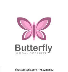 Colorful Butterfly Logo Overlay Transparent Sheets Stock Vector ...