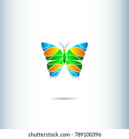 Abstract Butterfly illustration logo design vector