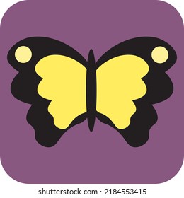 Mariposa abstracta, ilustración, vector sobre un fondo blanco.