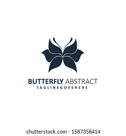 Abstract Butterfly Illustration Vector Template. Suitable for Creative Industry, Multimedia, entertainment, Educations, Shop, and any related business