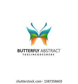 Abstract Butterfly Illustration Vector Template. Suitable for Creative Industry, Multimedia, entertainment, Educations, Shop, and any related business
