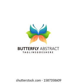 Abstract Butterfly Illustration Vector Template. Suitable for Creative Industry, Multimedia, entertainment, Educations, Shop, and any related business