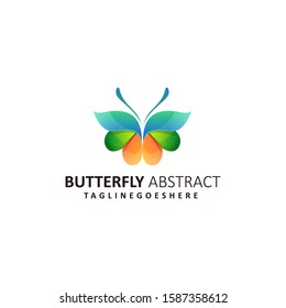 Abstract Butterfly Illustration Vector Template. Suitable for Creative Industry, Multimedia, entertainment, Educations, Shop, and any related business