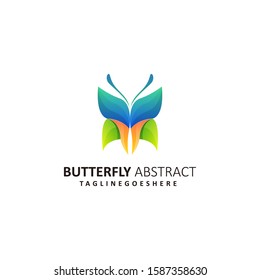 Abstract Butterfly Illustration Vector Template. Suitable for Creative Industry, Multimedia, entertainment, Educations, Shop, and any related business