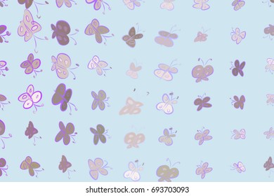 Abstract butterfly illustrations background. Cartoon style vector graphic.