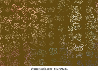 Abstract butterfly illustrations background. Cartoon style vector graphic.