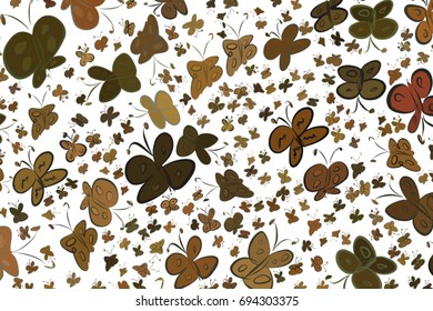 Abstract butterfly illustrations background. Cartoon style vector graphic.