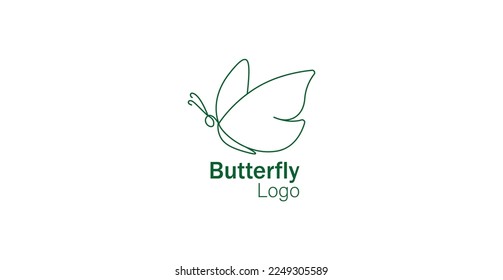 abstract butterfly line art vector illustration 