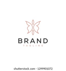 abstract butterfly line logo