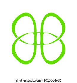 Abstract Butterfly Line Symbol Vector Graphic Logo Design