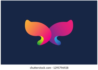 Abstract Butterfly Logo