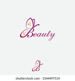 Abstract Butterfly logo, B Letter beauty Logo - Shutterstock ID 1544497514