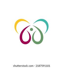 Abstract butterfly logo concept vector stock illustration