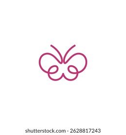 Abstrakte Schmetterling Logo-Design in kontinuierliche Linie Kunst Stil