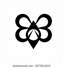 Abstract butterfly logo design with letter B concept.