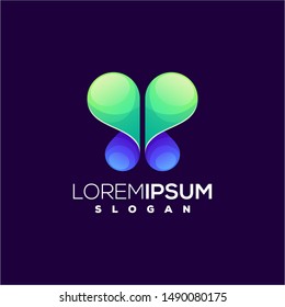 abstract butterfly logo design ready to use