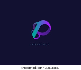 Abstract butterfly logo design template, logo with abstract and minimalist shape style
