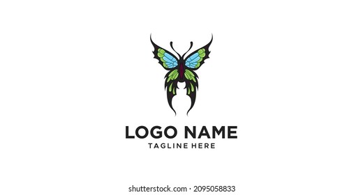Abstrakter Schmetterling-Logo-Design, Vektorgrafik
