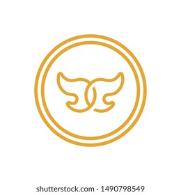 Abstract butterfly logo emblem, modern creative line art butterfly logo, beauty and spa concept - Vector